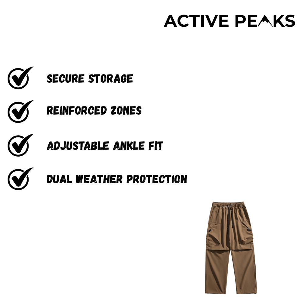 Men’s Windproof Water - Resistant Hiking Trousers | Active Peaks - Active Peaks