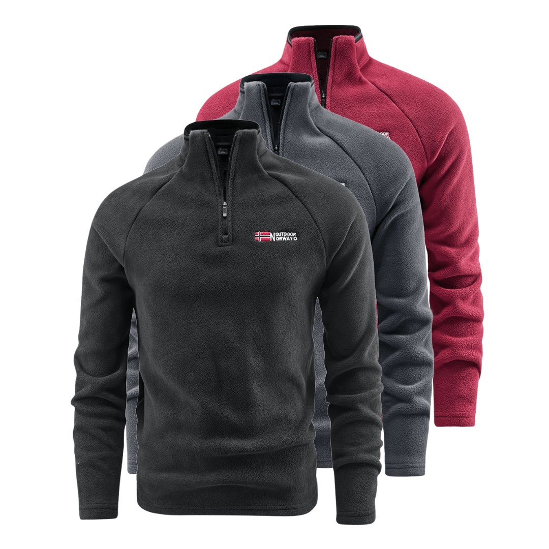 Men’s Thermal Fleece Half - Zip Jacket Breathable | Active Peaks - Active Peaks