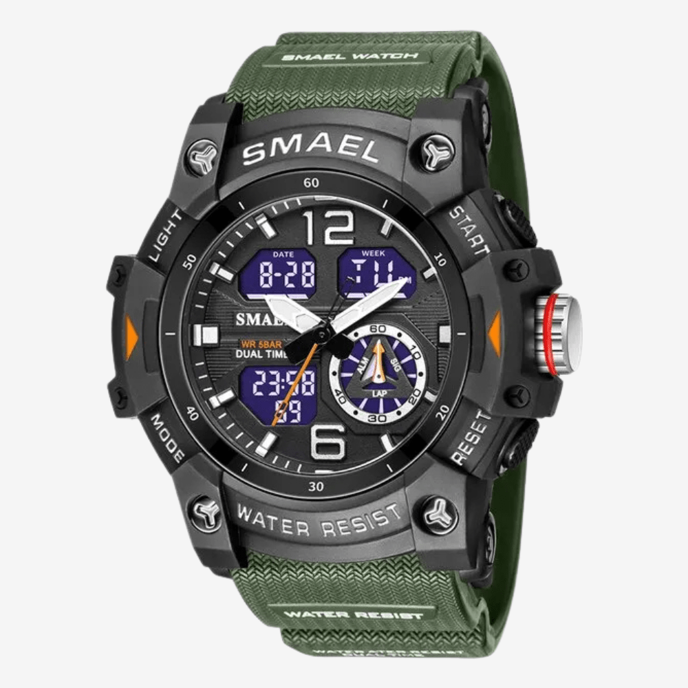Water - Resistant Digital Hiking Watch with Dual Display - Active Peaks
