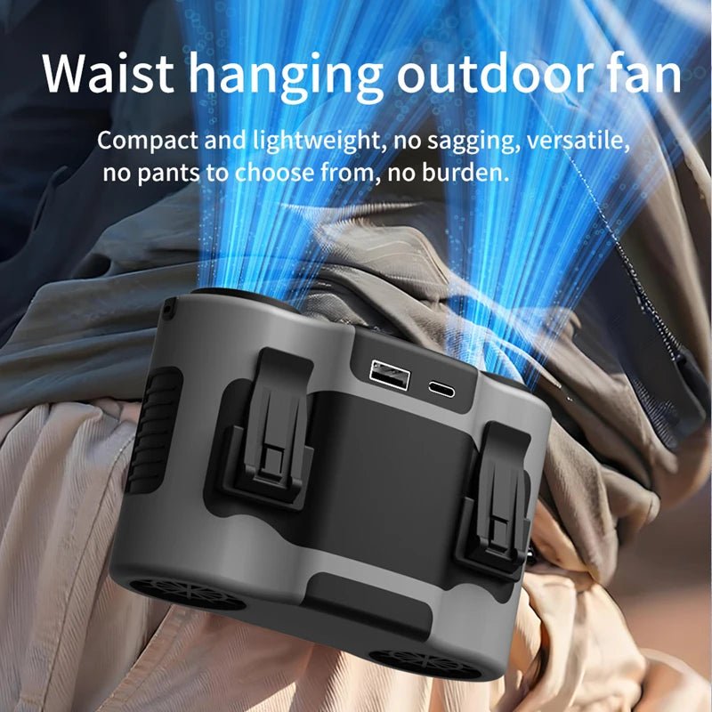 Portable Waist Fan 10000 mAh Water - Resistant | Active Peaks - Active Peaks