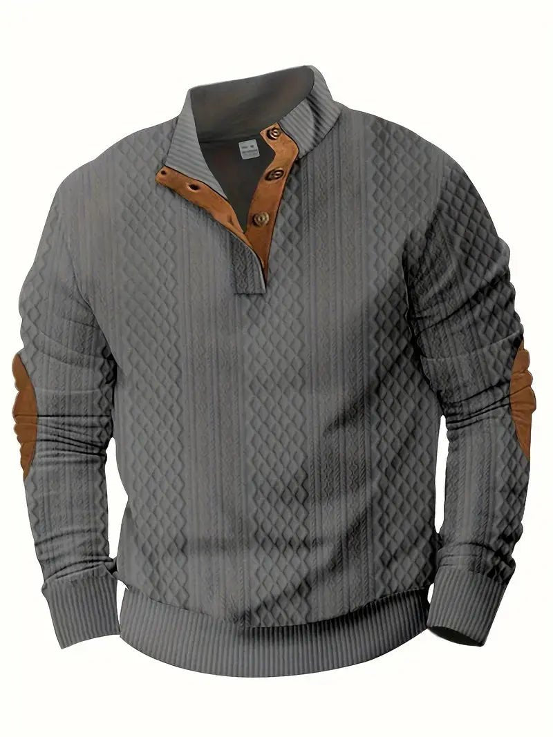 Knitted Outdoor Pullover with Reinforced Patches | Active Peaks - Active Peaks