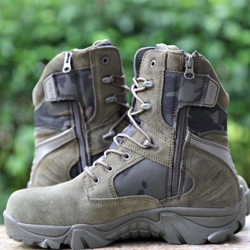 Men’s Lightweight Waterproof Tactical Hiking Shoes with Grip Sole - Active Peaks