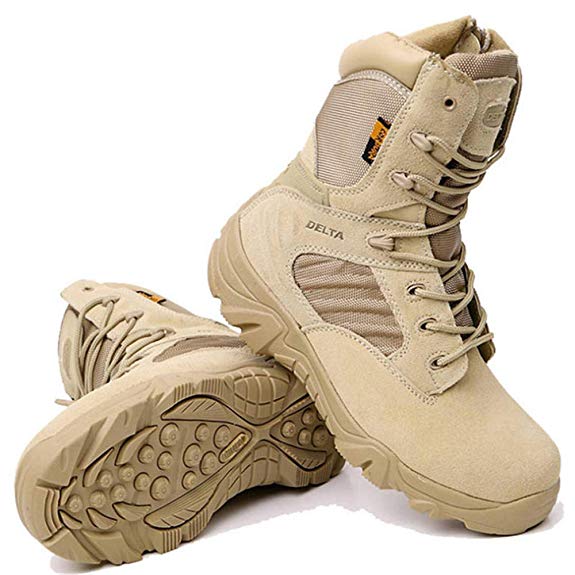 Men’s Lightweight Waterproof Tactical Hiking Shoes with Grip Sole - Active Peaks