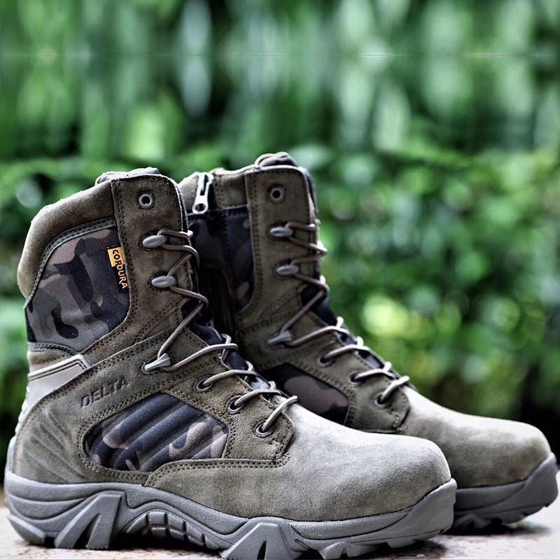 Men’s Lightweight Waterproof Tactical Hiking Shoes with Grip Sole - Active Peaks