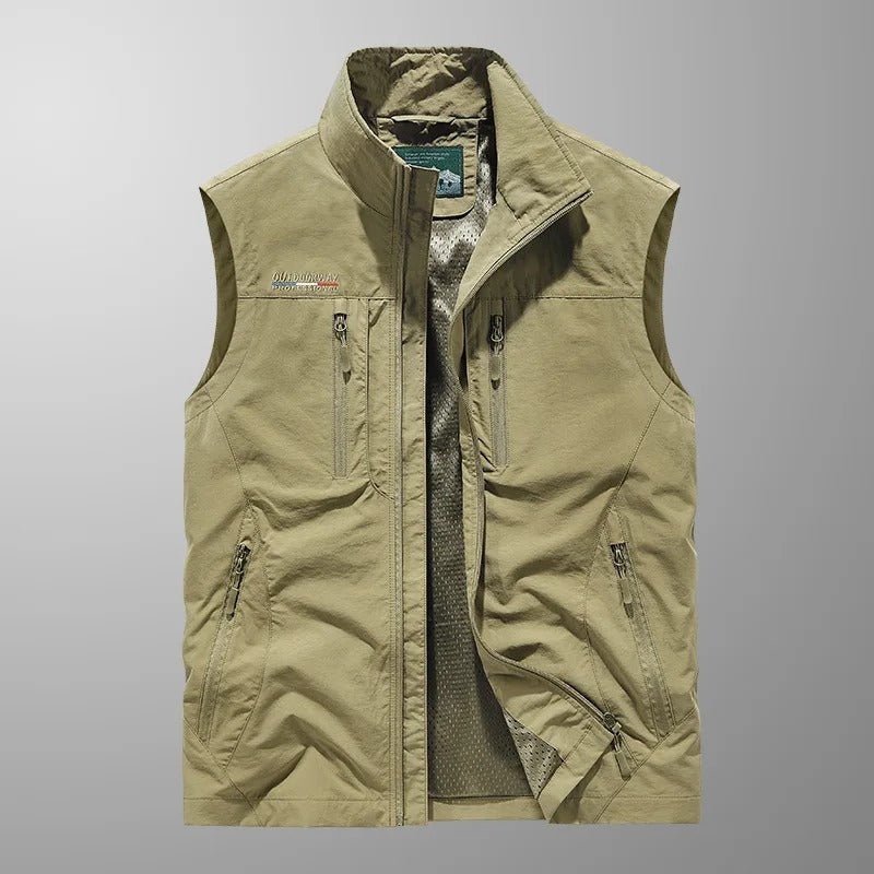 Lightweight Water - Resistant Sleeveless Cargo Vest - Active Peaks