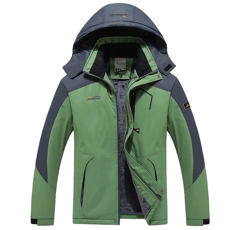 Men’s Windproof Fleece - Lined Hooded Jacket Breathable | Active Peaks - Active Peaks