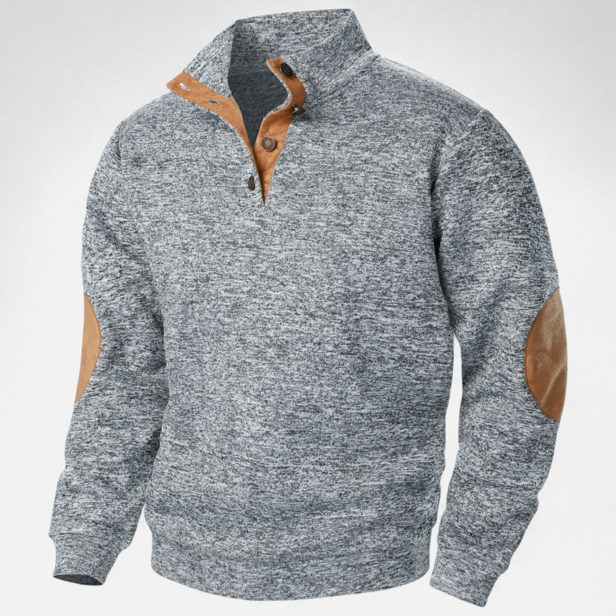 Knitted Outdoor Sweater with Stand Collar - Active Peaks