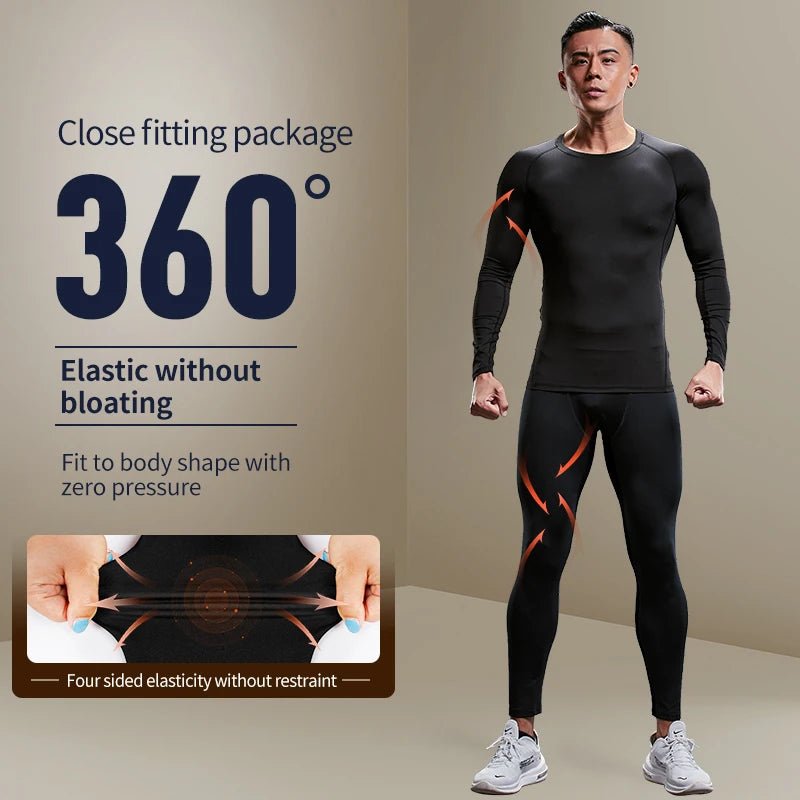 Men’s Thermal Compression Leggings with Fleece Lining | Active Peaks - Active Peaks