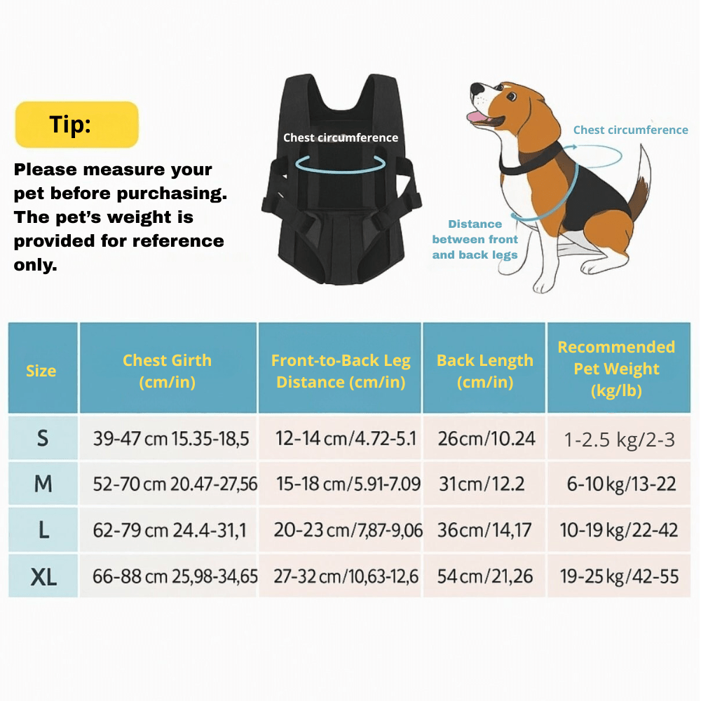Breathable Dog Carrying Harness | Active Peaks - Active Peaks