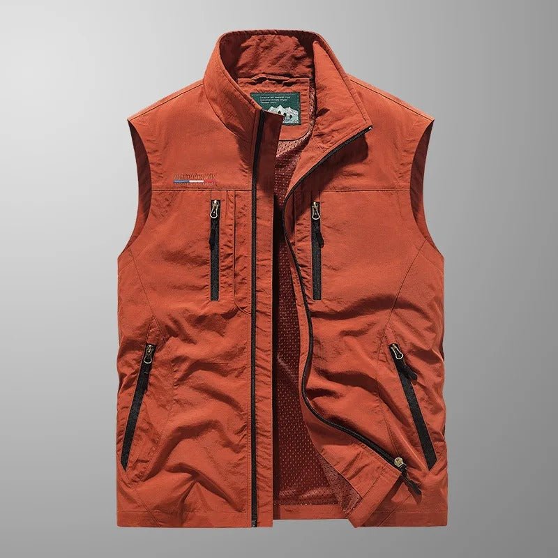 Lightweight Water - Resistant Sleeveless Cargo Vest - Active Peaks