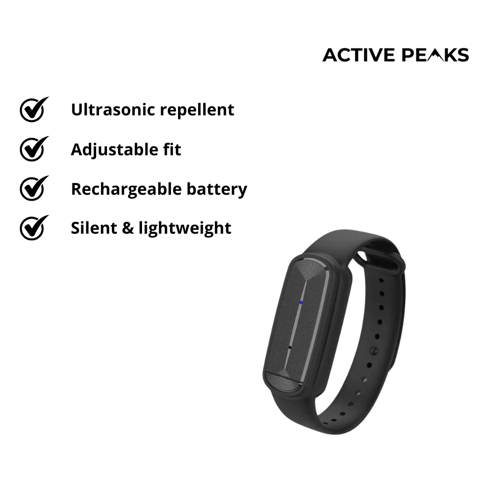Ultrasonic Mosquito Repellent Bracelet – Rechargeable - Active Peaks
