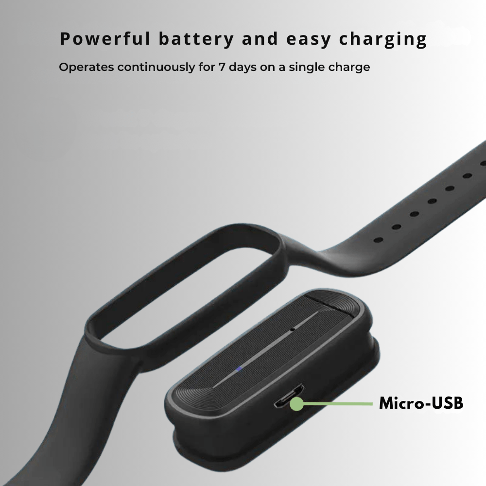 Ultrasonic Mosquito Repellent Bracelet – Rechargeable - Active Peaks