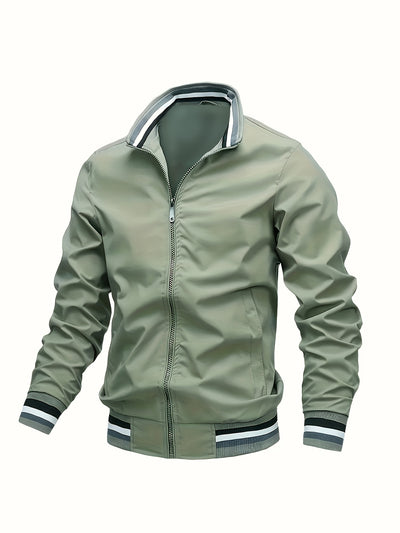 VentureGear – Windproof & Lightweight Bomber Jacket for Men | Classic Zip-Up Design for Outdoor & Casual Wear