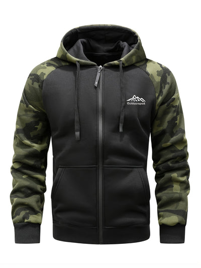 SummitShield – Fleece-Lined Hooded Jacket for Men | Zip-Up