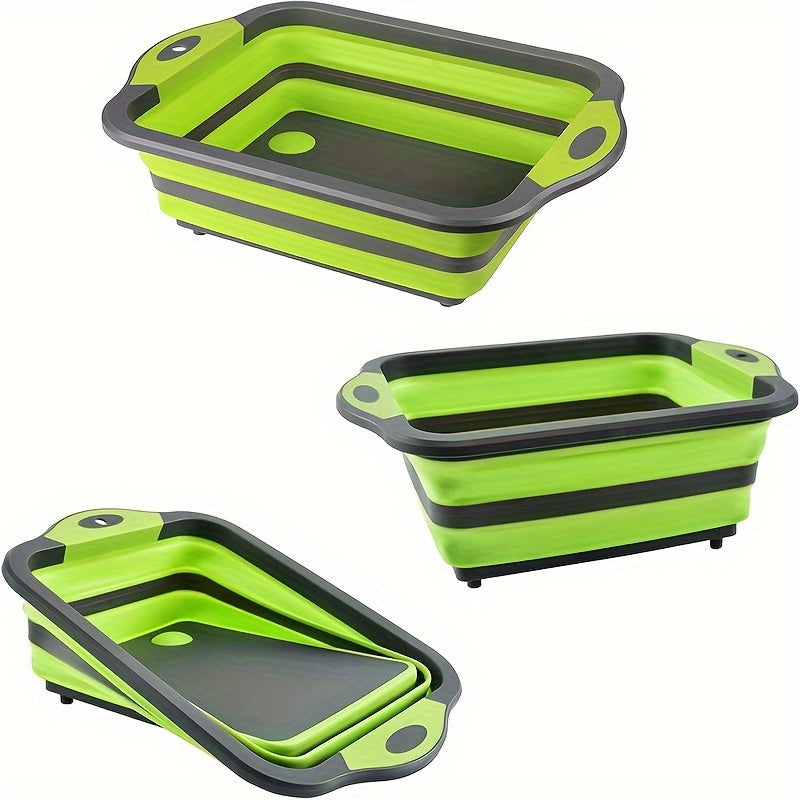 TrailFlex – Space-Saving Portable Chopping Board with Built-In Sink for Camping & Travel